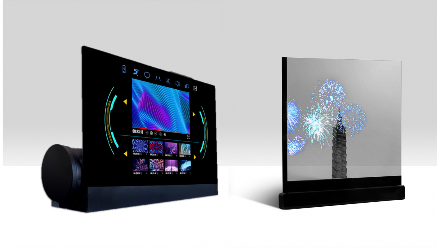 可捲式、折疊性、高透明